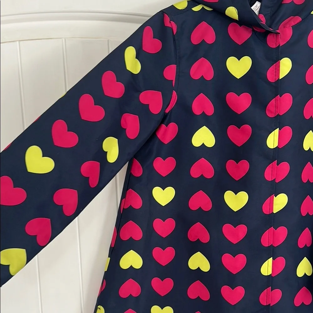 Gymboree Navy Jacket with Pink and Yellow Hearts‎